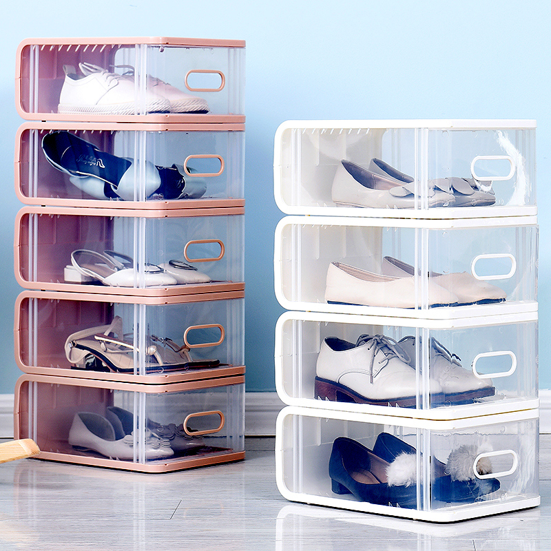 Ben-kháng trong suốt hộp giày nhựa loại ngăn kéo hộp lưu trữ ký túc xá tạo tác aj giày giày giày hộp lưu trữ nhà