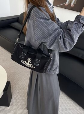 西西西土星帆布波士顿女包