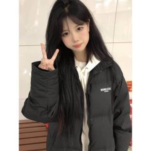 使用 供男女冬季 黑色多用途小面包棉衣 专为初高中学生设计