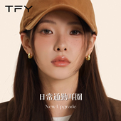 金色耳扣水滴耳环2026新款 爆款 高级感秋冬耳饰耳圈轻奢气质大气