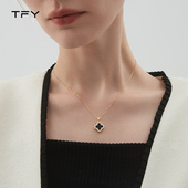 双面四叶草项链女2026新款 爆款 轻奢小众颈链高级感气质锁骨链配饰