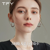 素圈圈圈耳环女大圆圈不掉色轻奢2026新款 高级感耳圈显脸小耳饰