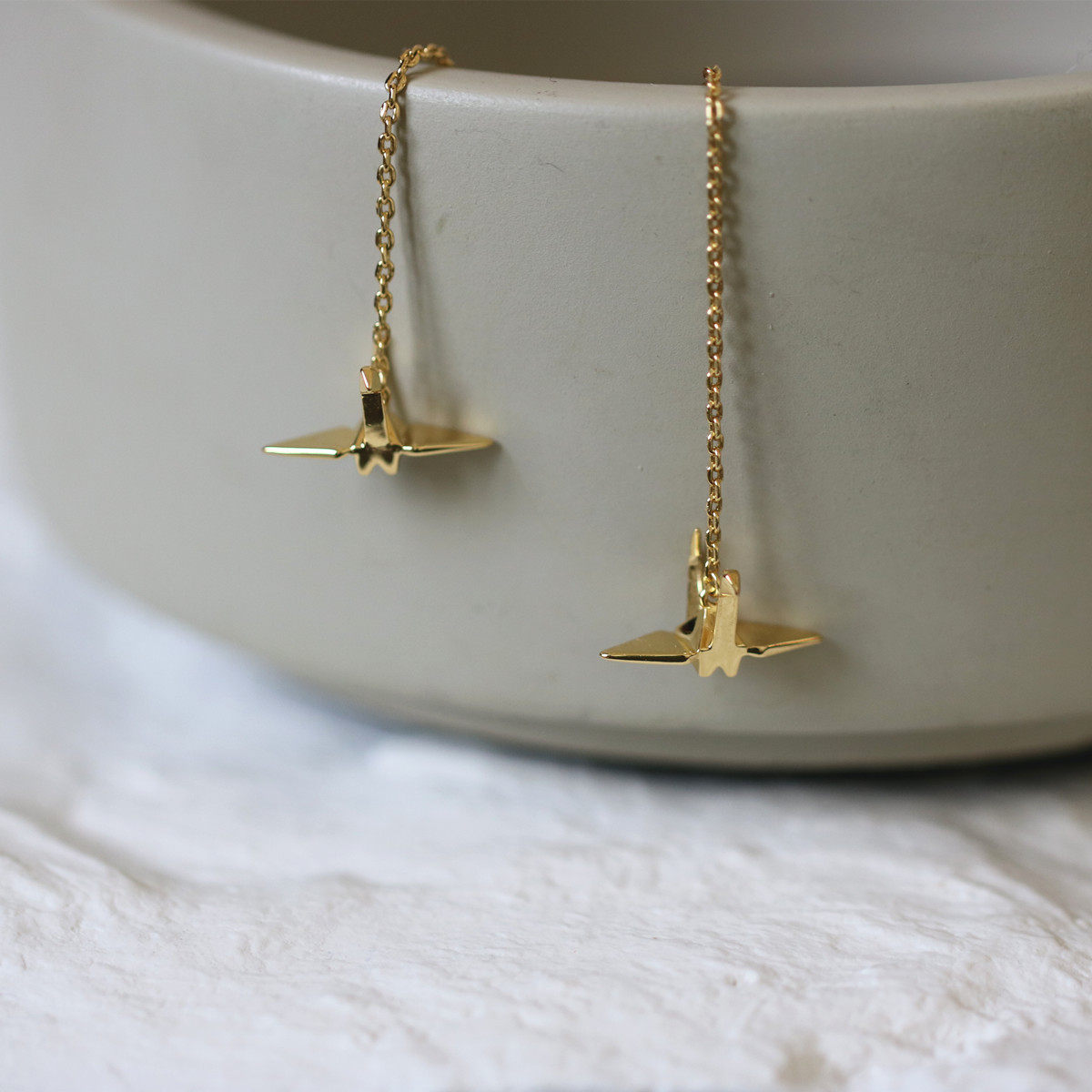 【小器饰品】18k镀金新年愿望都成真的千纸鹤耳线温柔灵动！,饰品/流行首饰/时尚饰品新,耳线,淘宝优惠券,粉丝福利购,淘宝优惠卷