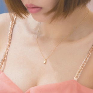 小小 18k镀金／925银镀白金 包邮 锁项链锁骨链 小器饰品