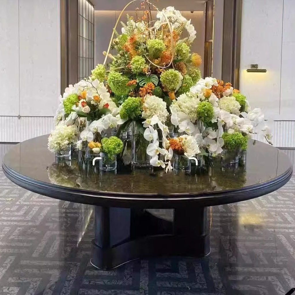 酒店大堂花台新古典大圆桌欧式风水台端景台售楼处大厅展示台花架,商业/办公家具,会展家具,淘宝优惠券,粉丝福利购,淘宝优惠卷