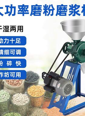磨豆腐机湿两用小型饲料机