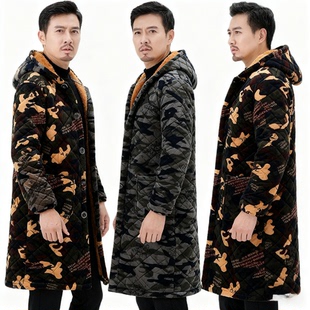 军大衣短款男款长款劳服装新款防寒中长款军棉羊皮军绿色保暖加绒