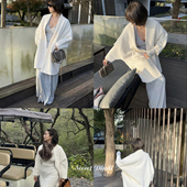 长袖 SECRET DINDI雪山温柔贵气仿水貂大衣宽松长款 百搭保暖外套女