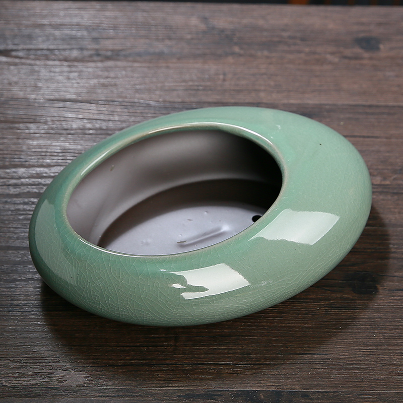 创意陶瓷花盆蝴蝶兰文竹吊兰中国风哥窑紫砂大号兰花多肉盆栽盆景