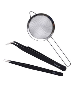 燕窝挑毛工具神器燕窝镊子夹子三件套过滤网漏勺燕窝瓶燕窝分装盒