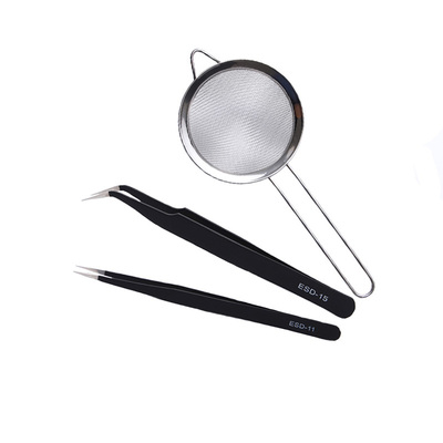 燕窝挑毛工具神器燕窝镊子夹子三件套过滤网漏勺燕窝瓶燕窝分装盒