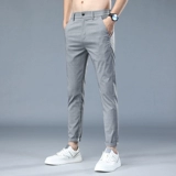 Летние тонкие повседневные брюки, универсальные трендовые штаны, коллекция 2022, в корейском стиле, свободный прямой крой