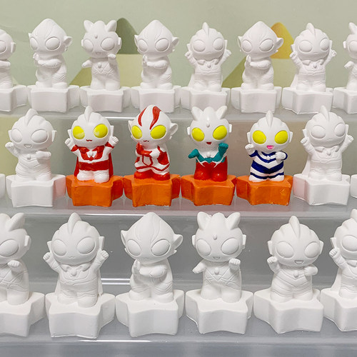 儿童手工画画凹凸曼石膏娃娃白胚