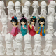 diy幼儿童手工古风公主石膏娃娃彩绘涂色3d立体白胚公仔上色玩具