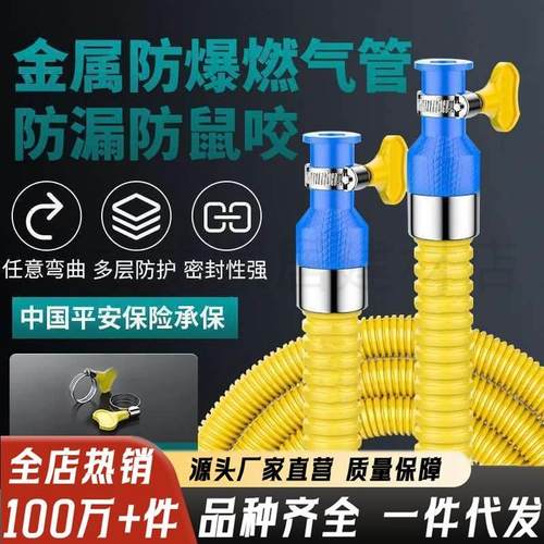 家用煤气管燃气管天燃气管液化气管防爆管热水器高压链接管铠装