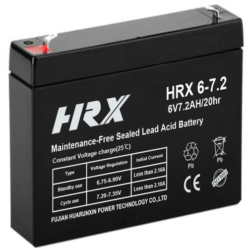 HRX蓄电池 HRX6-7.2 6V7.2AH 免维护可充电铅酸电池