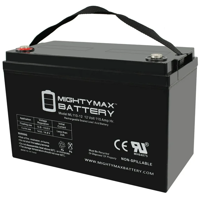 MIGHTYMAX 蓄电池 ML110-12 12V110AH battery 免维护铅酸蓄电池