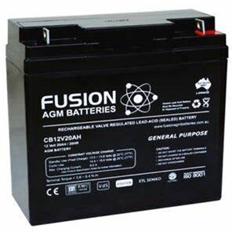 FUSION蓄电池 CB12V20AH 12 VOLT 20AH/20HR 免维护铅酸电池