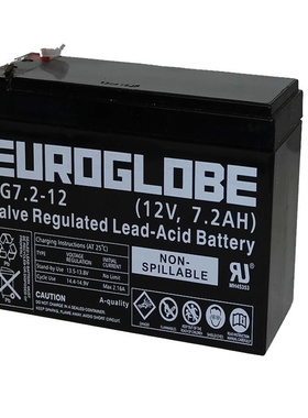 EUROGLOBE蓄电池 EG7.2-12 12V7.2AH 免维护可充电电池