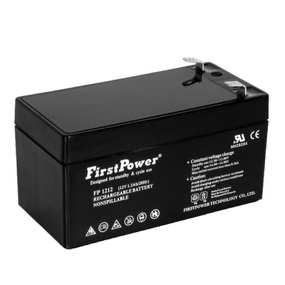 FirstPower蓄电池 FP1212 12V1.2AH/20HR免维护可充电铅酸电池