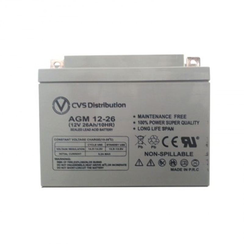 CVS Distribution 蓄电池 AGM12-26 12V 26AH/10HR 免维护电池