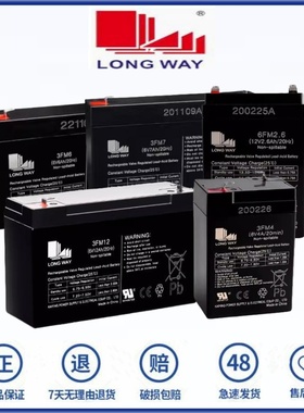 LONG WAY蓄电池 3FM4.5 3FM7 3FM10 3FM12 6V5AH/20HR 4V龙威电池