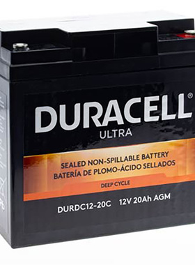 DURACELL 蓄电池 DURDC12-20C 12V 20AH AGM 免维护铅酸电池