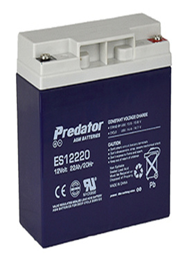 predator 蓄电池 ES12220 12Volt 22AH/20hr 免维护铅酸电池
