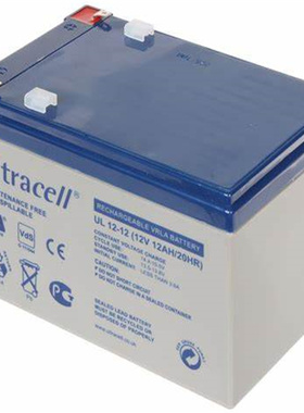 Ultracell蓄电池 UL12-12 12V12AH/20HR 免维护铅酸电池