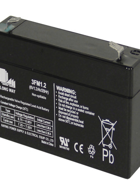 LONGWEI蓄电池3FM1.2 6V1.2AH/20HR电子秤考勤指纹机打卡机电瓶