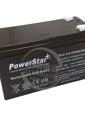 powerstar蓄电池ps12-9.0 12v9AH 消防主机 ups电源蓄电池