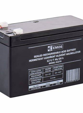 EMOS蓄电池 E1270 12V/7AH/20H 免维护可充电电池