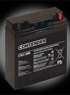 CONTENDER 蓄电池 CTN12-18NB 12V 18AH AGM 免维护铅酸电池