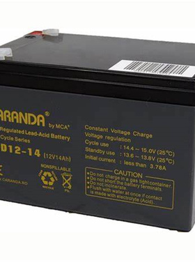CARANDA蓄电池 FCD12-14 12V14AH 免维护铅酸电池