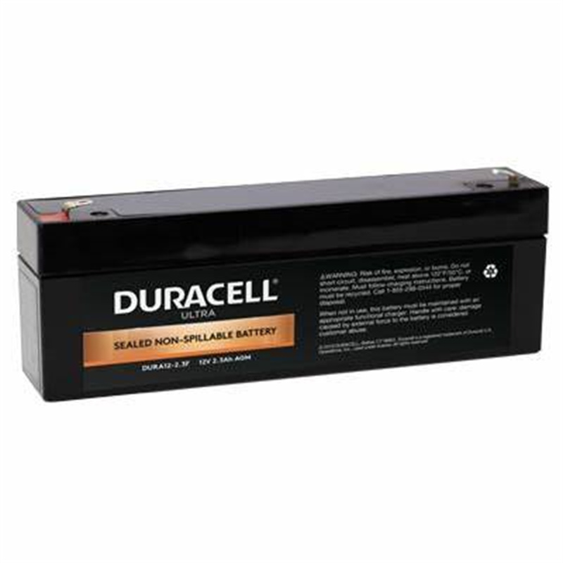 DURACELL蓄电池 DURA12-2.3F 12V2.3AH AGM 免维护可充电铅酸电池