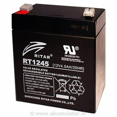 RITAR蓄电池 RT1245 12V4.5AH/20HR 免维护可充电电池