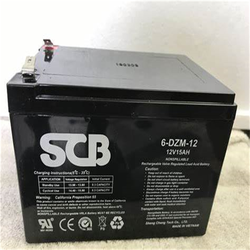 SCB蓄电池 6-DZM-12 12V15AH 免维护铅酸电池