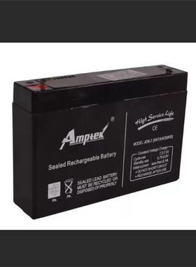 AMPTEK蓄电池 AT6-7 6V7AH/20HR 免维护可充电铅酸电池