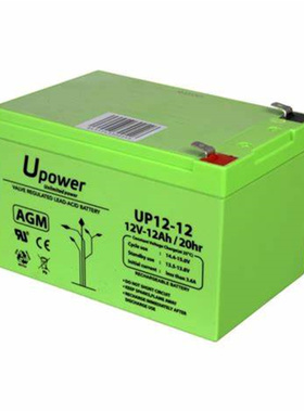 UPOWER蓄电池 UP12-12 12V12AH/20HR 免维护铅酸电池