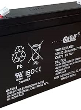 CASIL蓄电池 CA670 6V7AH 免维护可充电铅酸电池