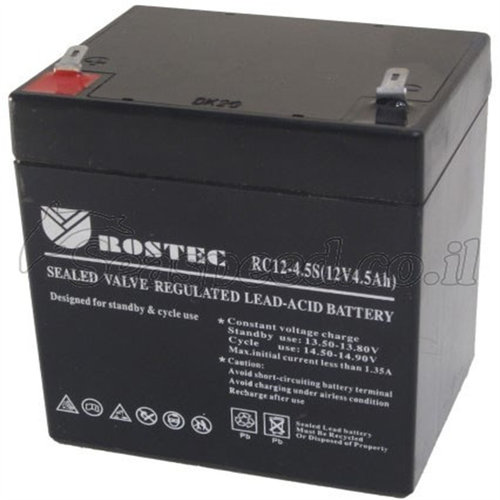 ROSTEC蓄电池 RC12-4.5S 12V4.5AH 免维护可充电电池
