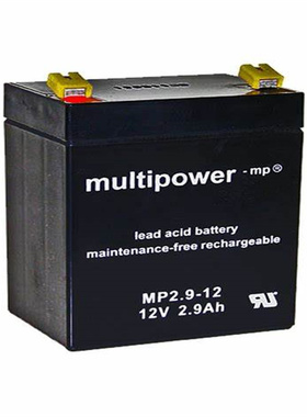 multipower蓄电池 MP2.9-12 12V2.9AH免维护可充电铅酸电池