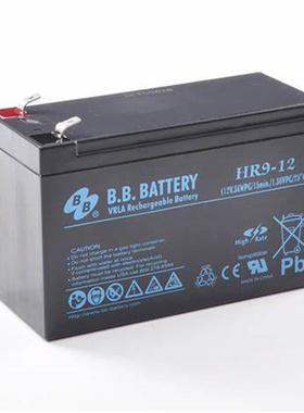 B.B.BATTERY蓄电池 HR9-12 12V,36WPC/15min/1.30vpc/25°c 电池
