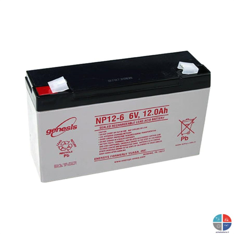 genesis蓄电池 NP12-6 6V12.0AH 免维护可充电铅酸电池