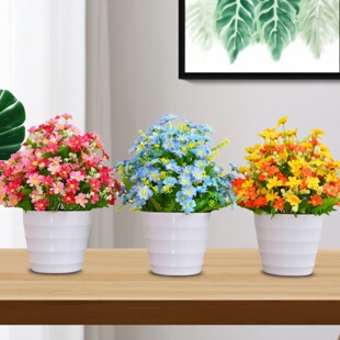 饰假花新品 书桌迷你装 盆栽米兰 家居摆设摆件 仿真绿植小盆栽盆景