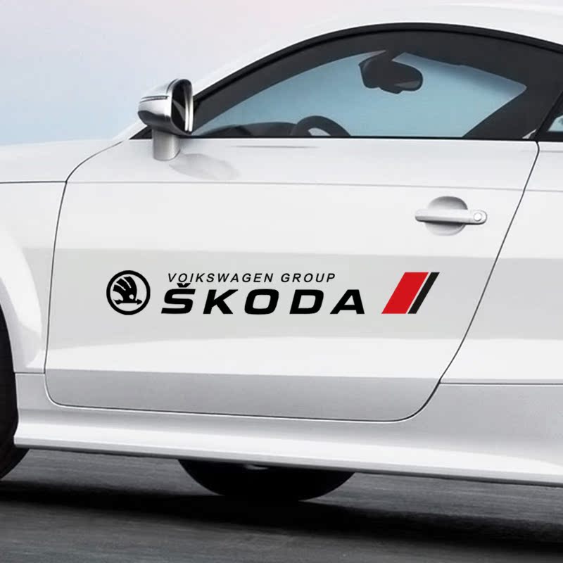斯柯达柯迪亚克明锐柯米克柯珞克晶锐改装车贴纸车门车身拉花贴花