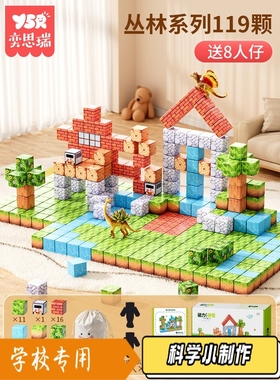 2025新款我的磁力世界方块磁吸磁铁积木男孩拼搭全套儿童益智XZ65