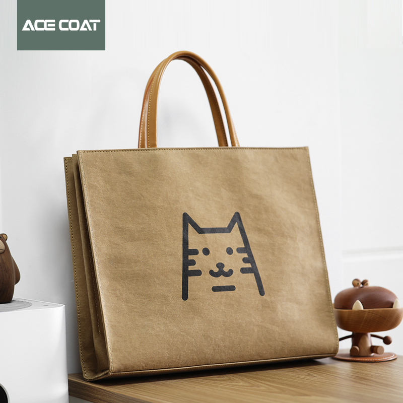 手提电脑包原创好看2025男女款笔记本袋公文包14英寸减震防摔通勤牛皮纸文件包13.3适用苹果华为联想小米华硕