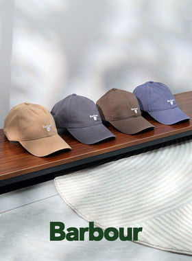 Barbour 现货 25秋冬 经典软顶LOGO刺绣休闲复古棒球帽