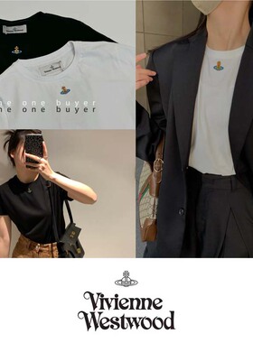 现货正品 Vivienne Westwood 西太后刺绣土星百搭正肩T恤短袖上衣